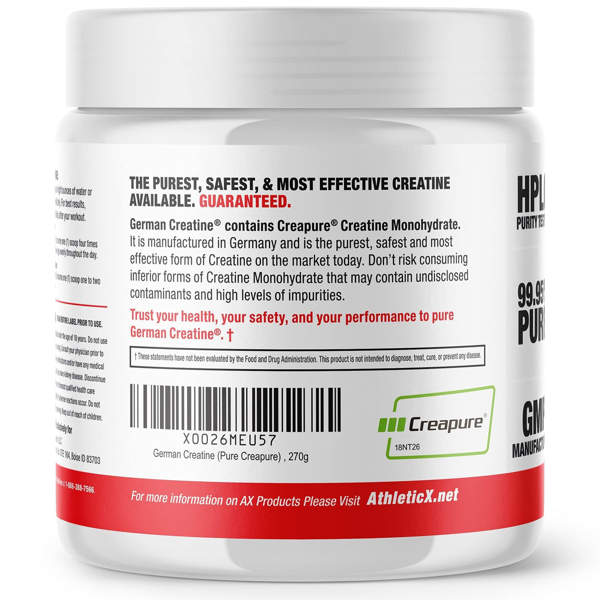 German Creatine - Micronized Creatine Monohydrate Powder, 99.99% Pure Creapure for Muscle Growth, Strength & Performance, Supports Muscle Recovery, 3rd Party Tested - PrimeBioHealth - canada supplements