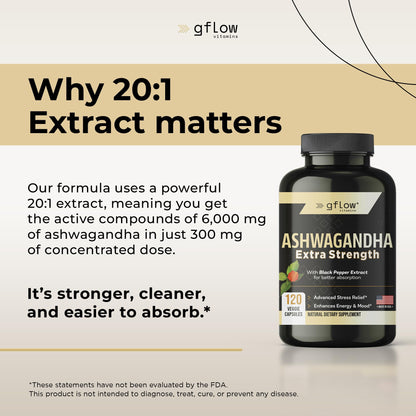 gflow vitamins Ashwagandha Supplements for Women and Men | Sleep, Mood and Energy Support | Extra Strength - PrimeBioHealth - canada supplements