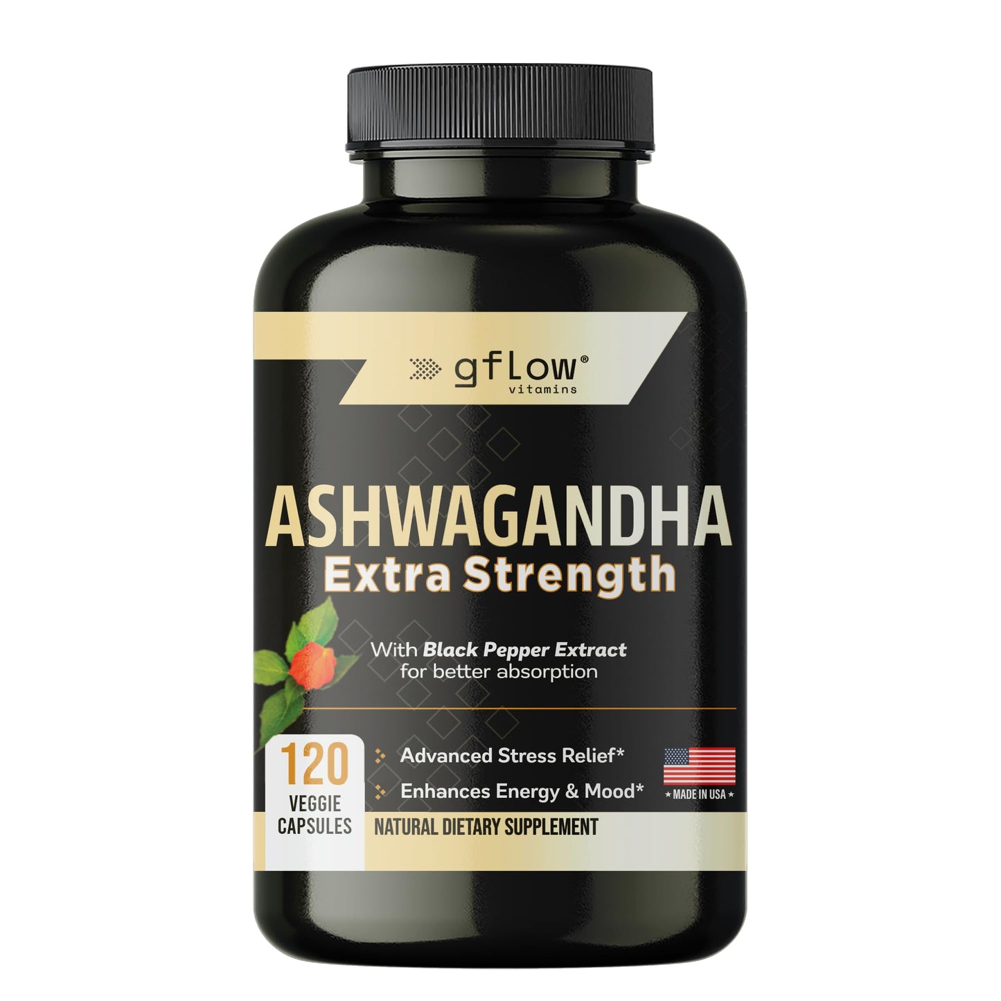 gflow vitamins Ashwagandha Supplements for Women and Men | Sleep, Mood and Energy Support | Extra Strength - PrimeBioHealth - canada supplements