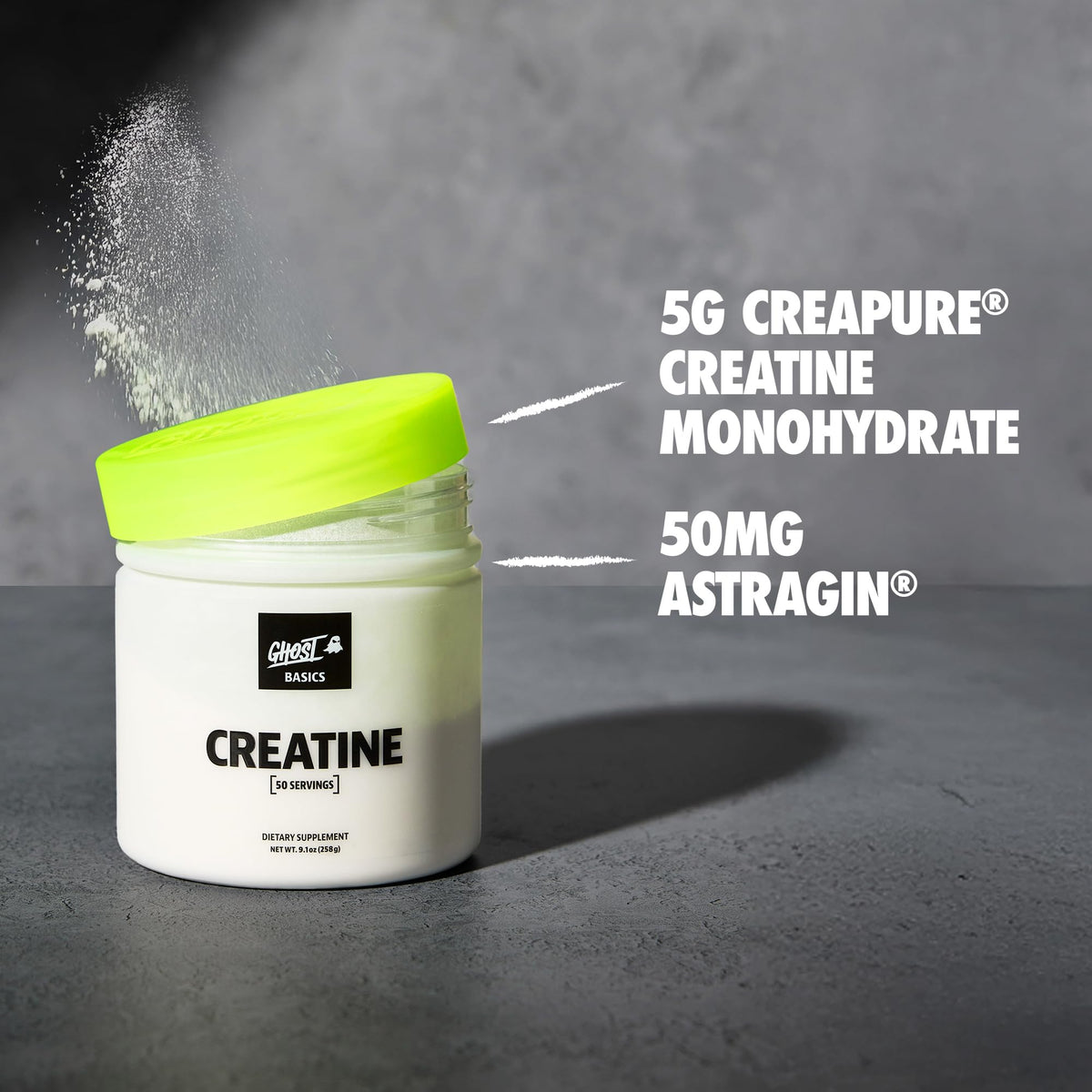 GHOST Basics Creatine Monohydrate Powder for Men & Women – 5G Creapure Creatine Workout Supplement for Muscle Gain – Vegan, Soy Free & Gluten Free - 50 Servings - PrimeBioHealth - canada supplements