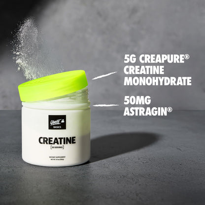 GHOST Basics Creatine Monohydrate Powder for Men & Women – 5G Creapure Creatine Workout Supplement for Muscle Gain – Vegan, Soy Free & Gluten Free - 50 Servings - PrimeBioHealth - canada supplements