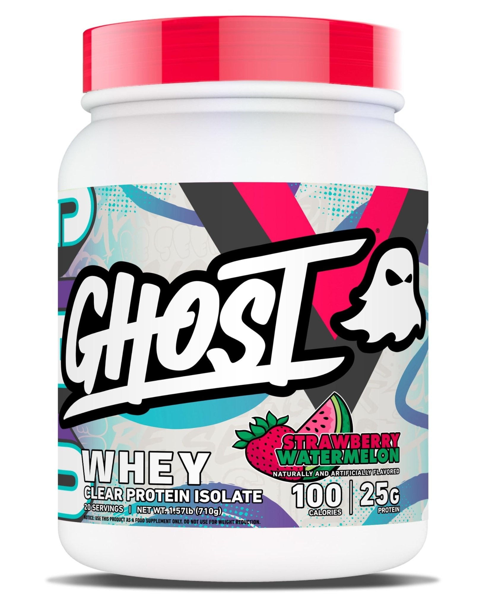 GHOST Clear Whey Isolate Protein Powder, Strawberry Watermelon - 1.57 LB Tub, 25G of Whey Protein - Post Workout Drink for Muscle Gain & Recovery – Sugar Free, Soy Free & Zero Fat, 20 Servings - PrimeBioHealth - canada supplements
