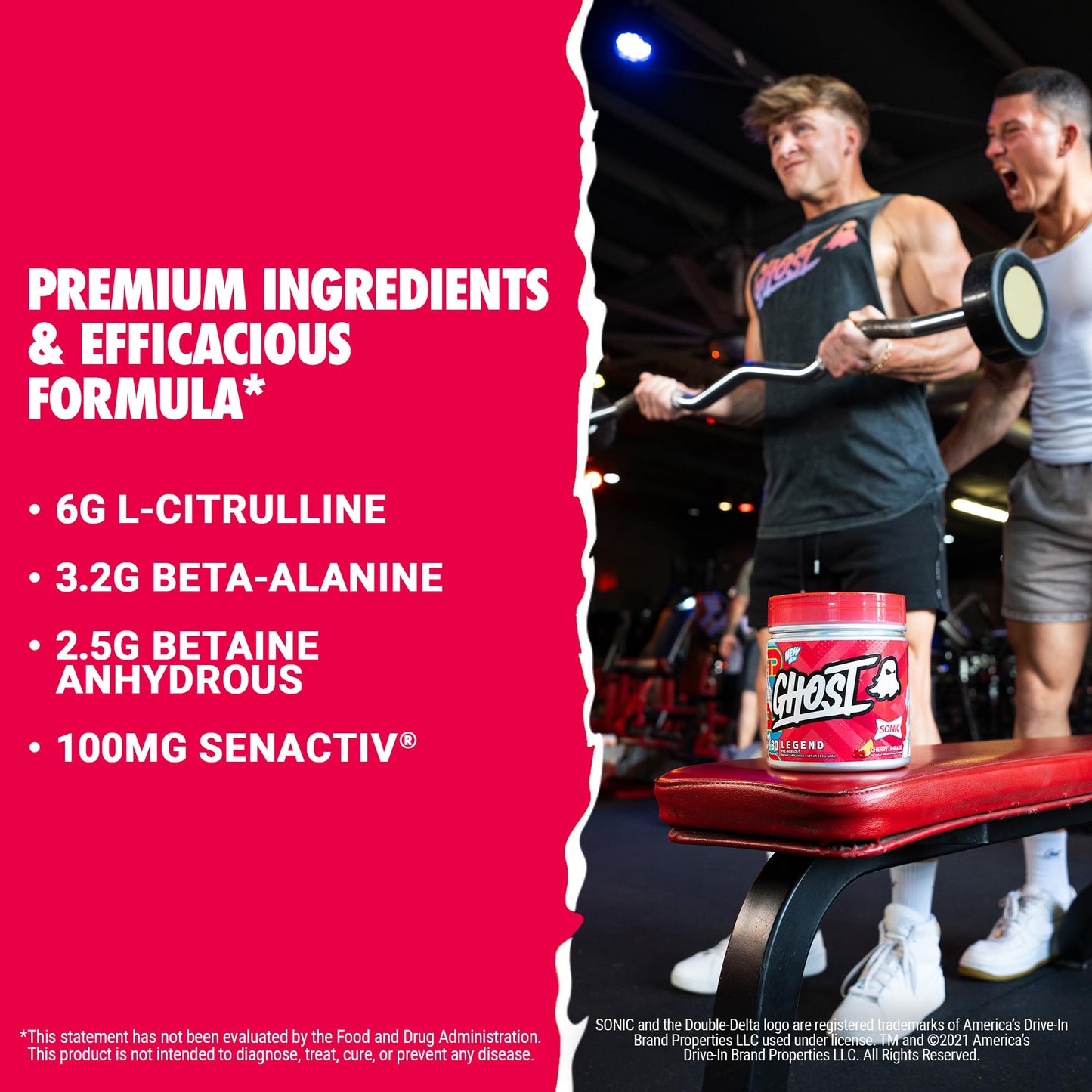 GHOST Legend Pre Workout Powder, Sonic Cherry Limeade - 30 Servings – Pre-Workout for Men & Women with Choline, L-Citrulline, - PrimeBioHealth - canada supplements
