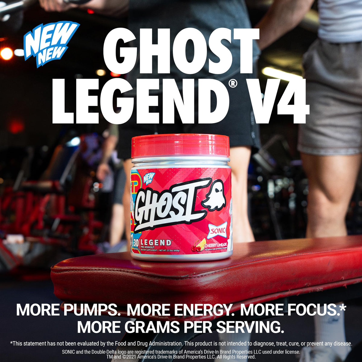 GHOST Legend Pre Workout Powder, Sonic Cherry Limeade - 30 Servings – Pre-Workout for Men & Women with Choline, L-Citrulline, - PrimeBioHealth - canada supplements