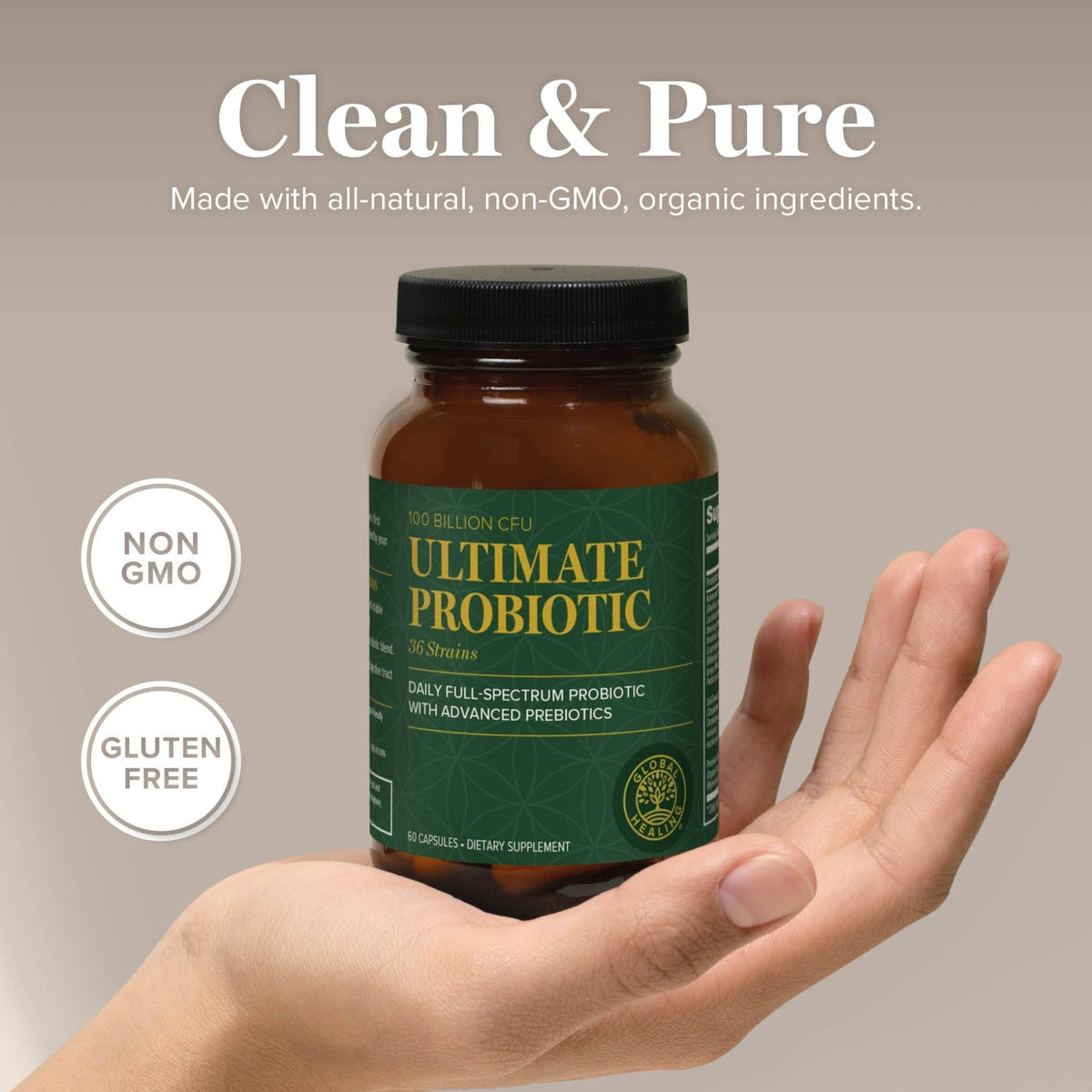 Global Healing Ultimate Probiotic Blend Supplement with Prebiotics and Probiotics for Digestive Health, Digestive Tract, & Immune System, Gut Health for Men & Women, - PrimeBioHealth - canada supplements
