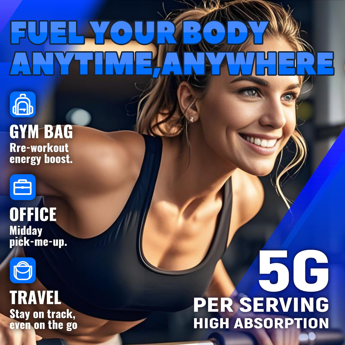 GlucoBio Creatine Monohydrate Gummies (5g) – Pre-Workout Energy & Muscle Growth Support for Men & Women - PrimeBioHealth - canada supplements