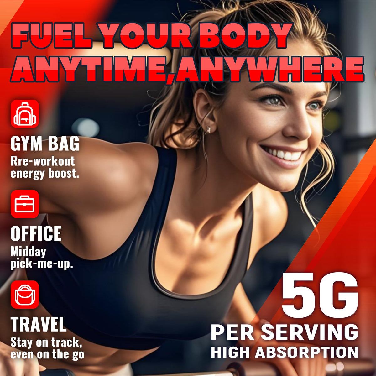 GlucoBio Creatine Monohydrate Gummies (5g) – Pre-Workout Energy & Muscle Growth Support for Men & Women - PrimeBioHealth - canada supplements