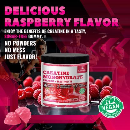 GlucoBio Creatine Monohydrate Gummies (5g) – Pre-Workout Energy & Muscle Growth Support for Men & Women - PrimeBioHealth - canada supplements