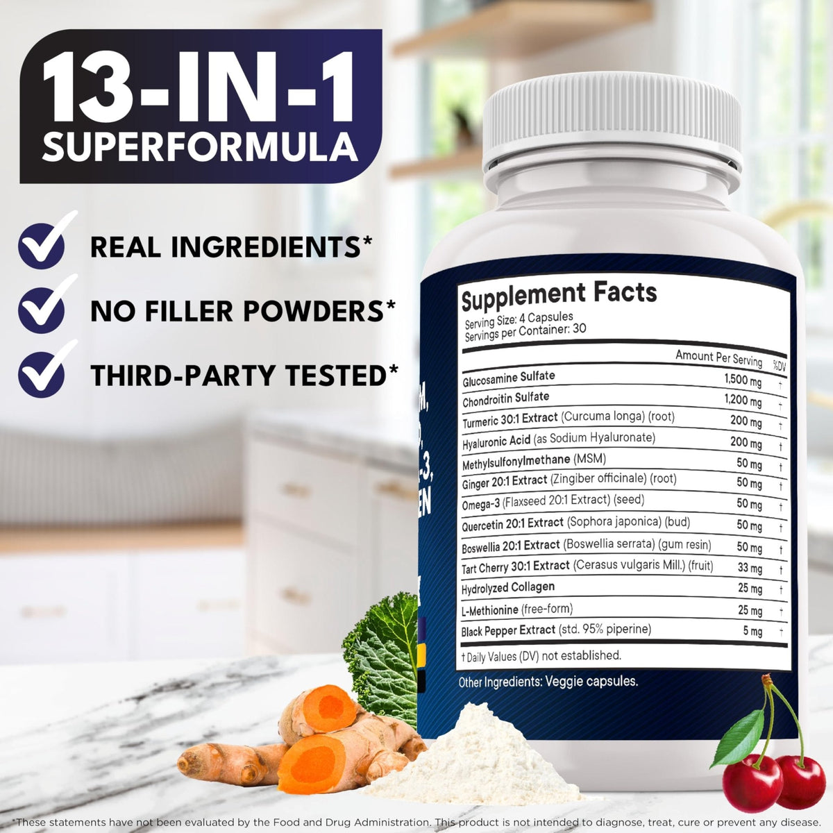 Glucosamine Chondroitin, MSM, Turmeric Curcumin, Collagen, Hyaluronic Acid, Omega 3 – Health Supplement for Men & Women – 240 Count - PrimeBioHealth - canada supplements