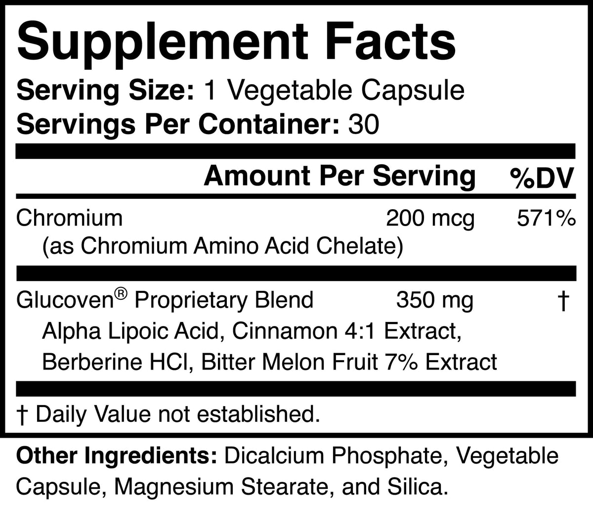 Glucoven - Natural Metabolic Support Supplement - Non-GMO, Vegan, Gluten-Free - PrimeBioHealth - canada supplements