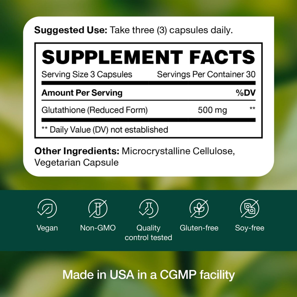 Glutathione Supplement Capsule - Strongest DNA Verified Glutathione Reduced - Vegan Friendly, Non GMO, Gluten & Soy Free - PrimeBioHealth - canada supplements