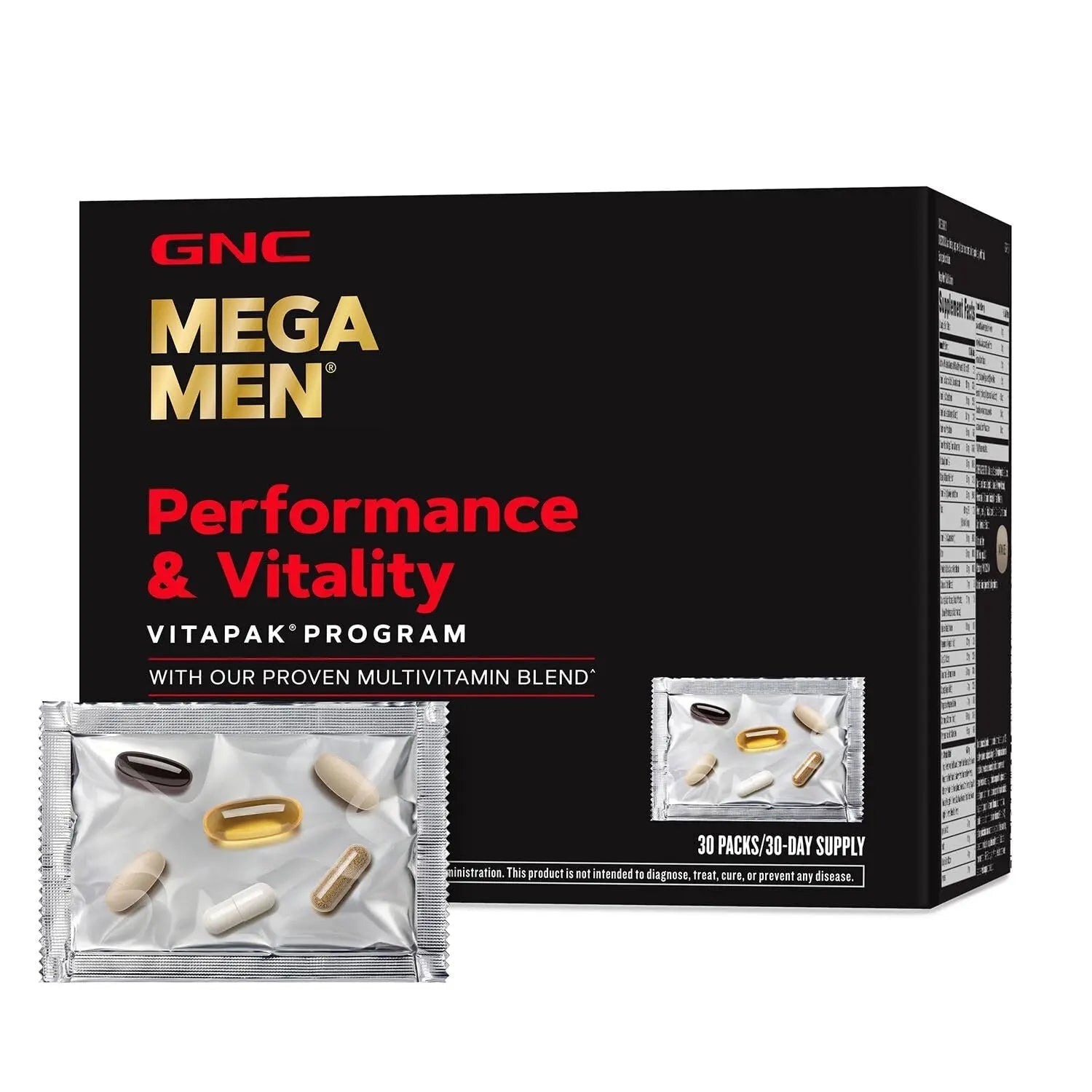 GNC Mega Men Performance and Vitality Vitapak Program, Convenient Complete Nutrition, 5 Products in 1 Packet, Circulation - PrimeBioHealth - canada supplements