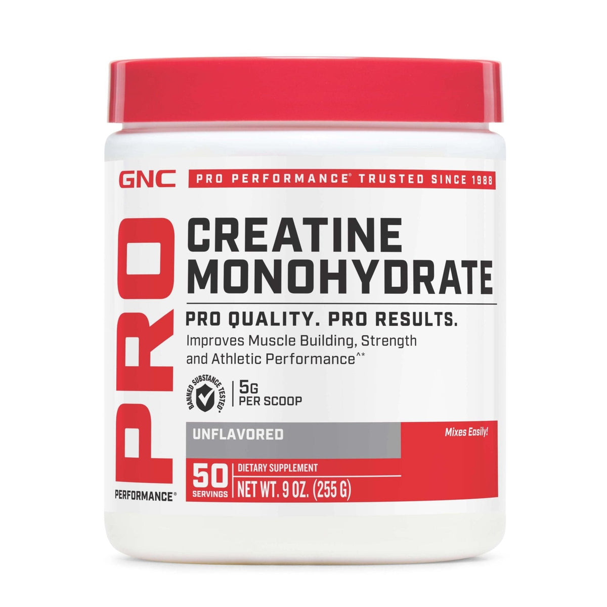 GNC Pro Performance Creatine Monohydrate Powder for Women & Men, 5g Creatine Per Serving, Muscle Building, Energy Production, Endurance, Performance, 50 Servings - PrimeBioHealth - canada supplements