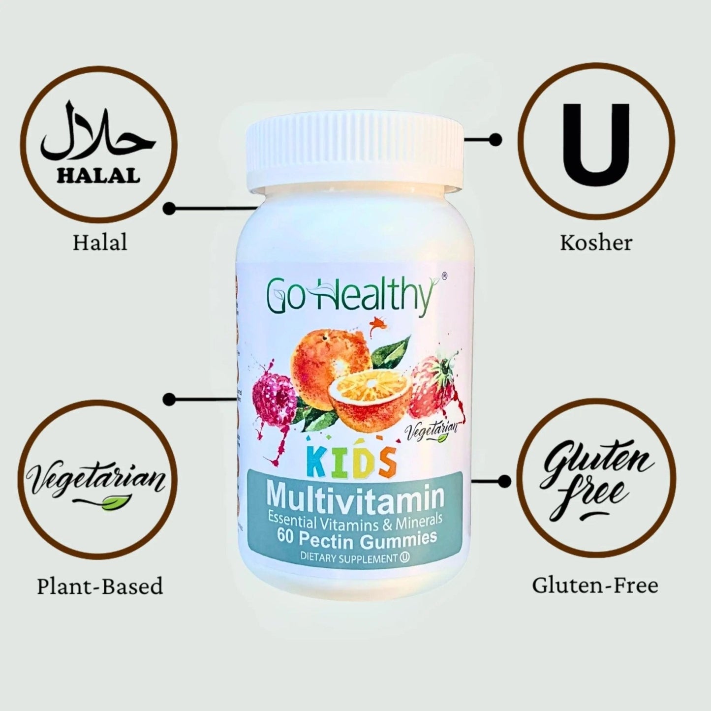 Go Healthy Kids Multivitamin Gummies, Immune Support, Kids Vitamin Gummies, Kosher Kid Vitamin, Halal - PrimeBioHealth - canada supplements