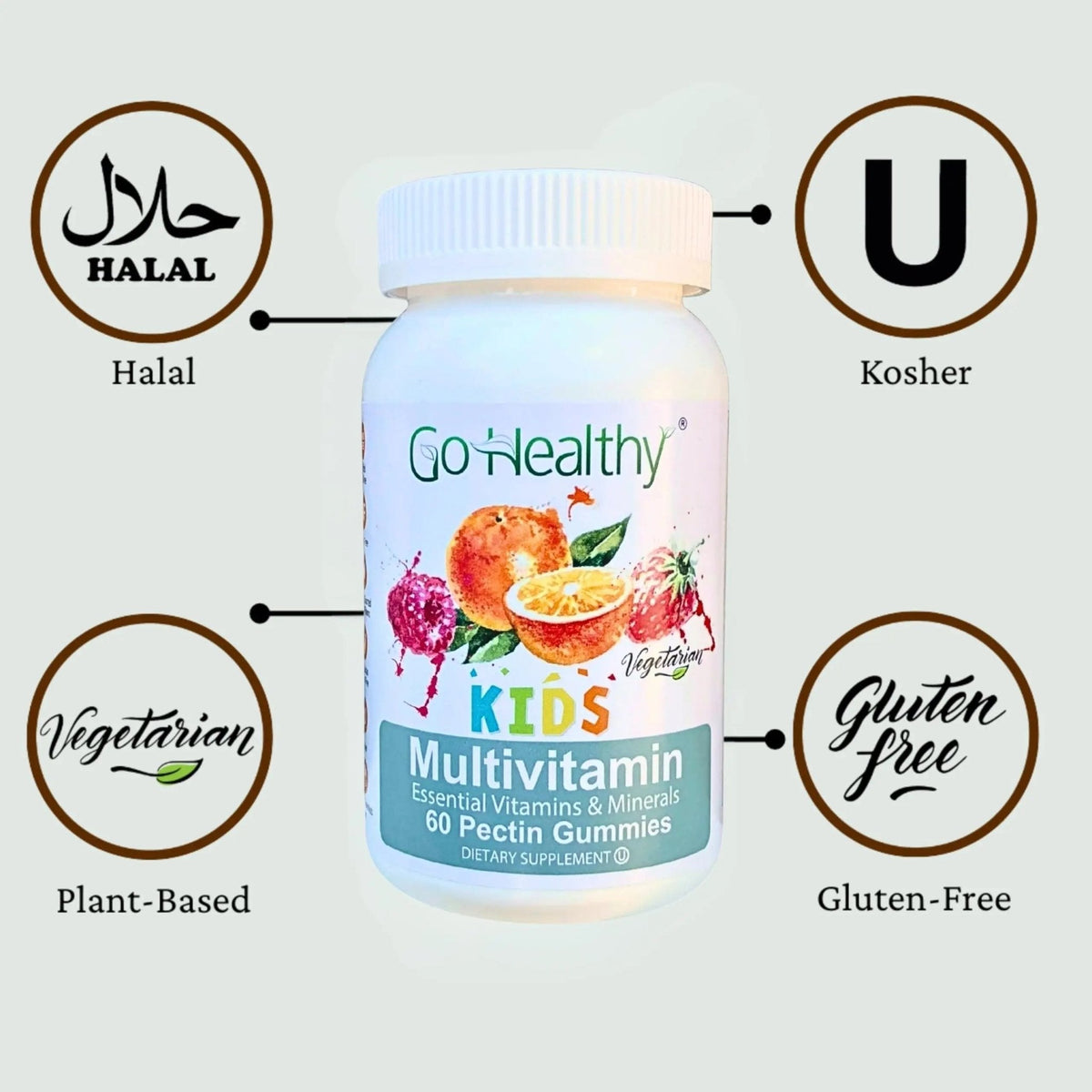 Go Healthy Kids Multivitamin Gummies, Immune Support, Kids Vitamin Gummies, Kosher Kid Vitamin, Halal - PrimeBioHealth - canada supplements