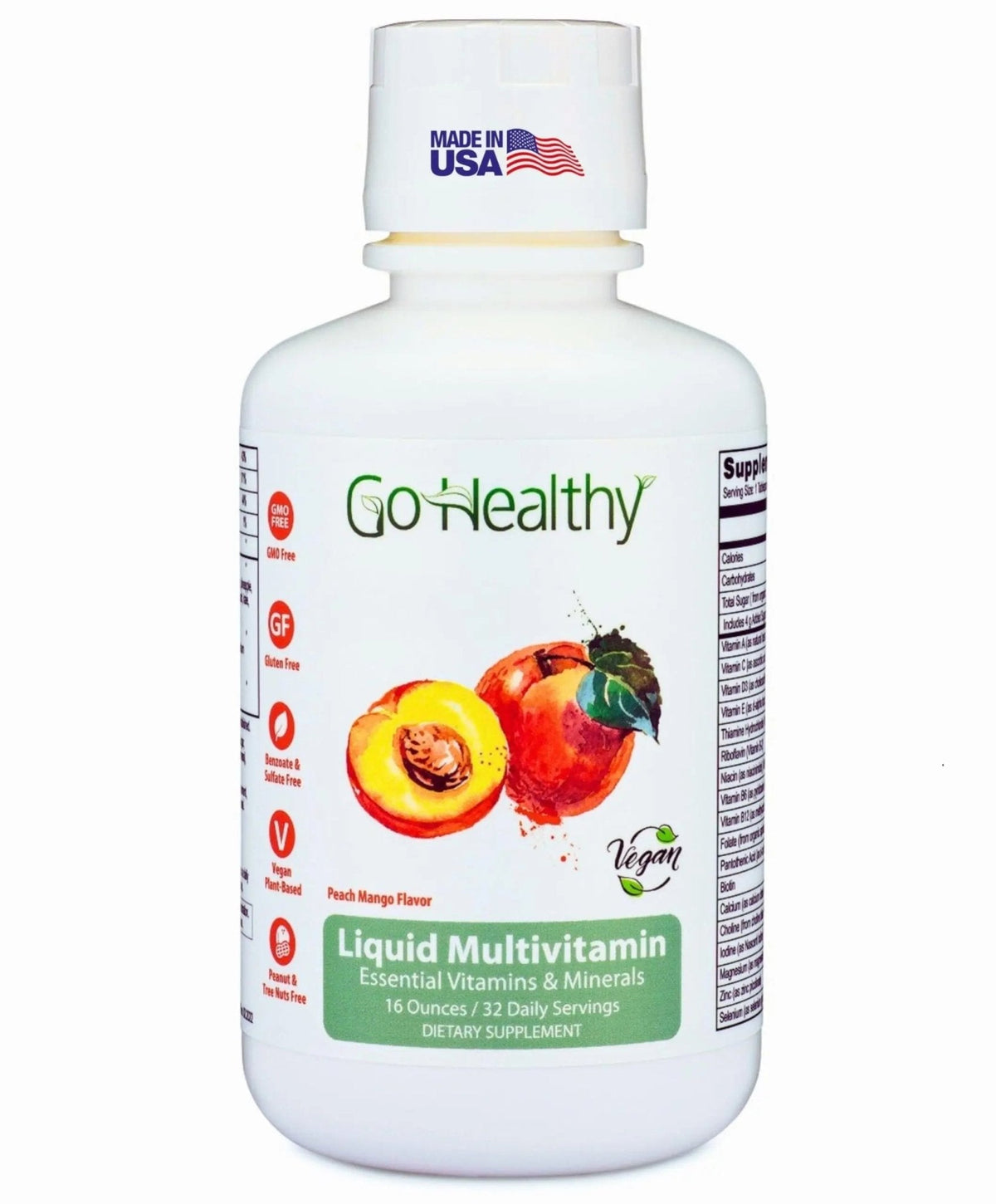Go Healthy Liquid Vitamins for Women, Men, Teens | Vegan Vitamin & Mineral | High Absorption | Premium Liquid Multivitamin | - PrimeBioHealth - canada supplements