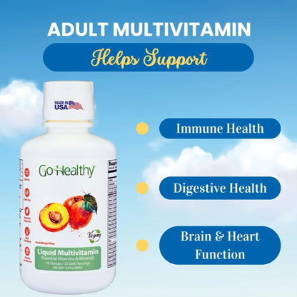 Go Healthy Liquid Vitamins for Women, Men, Teens | Vegan Vitamin & Mineral | High Absorption | Premium Liquid Multivitamin | - PrimeBioHealth - canada supplements