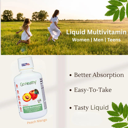 Go Healthy Liquid Vitamins for Women, Men, Teens | Vegan Vitamin & Mineral | High Absorption | Premium Liquid Multivitamin | - PrimeBioHealth - canada supplements