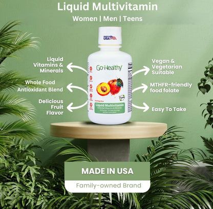 Go Healthy Liquid Vitamins for Women, Men, Teens | Vegan Vitamin & Mineral | High Absorption | Premium Liquid Multivitamin | - PrimeBioHealth - canada supplements