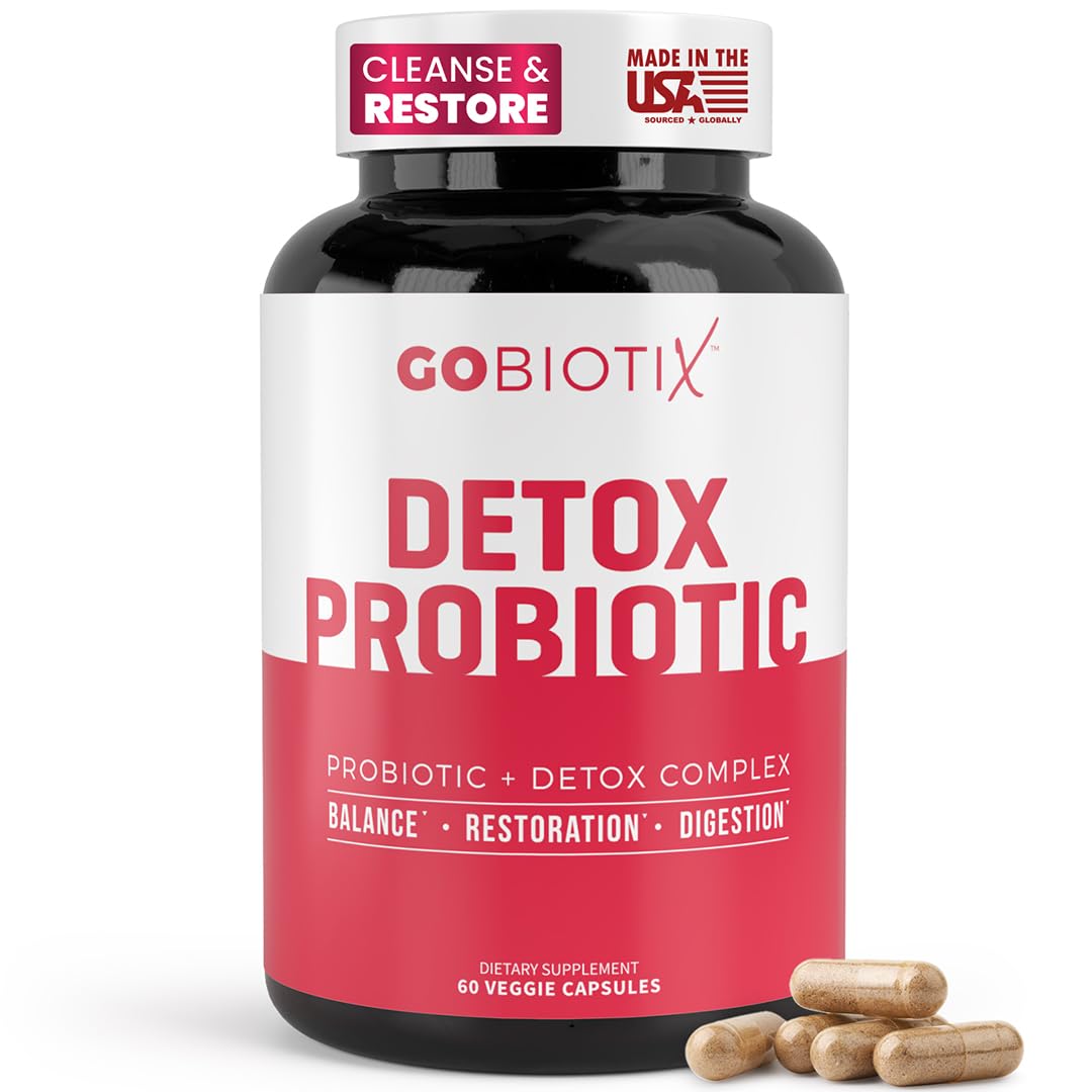 GOBIOTIX Detox Probiotic Supplement for Digestive Health - Milk Thistle, Turmeric, and Dandelion Root, Enzymes for Gut Health - PrimeBioHealth - canada supplements