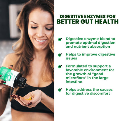 GoBiotix Digestive Enzymes Supplement with Prebiotics and Probiotics for Women and Men - Gut Health, Gluten Digestion, Lactose Absorption - PrimeBioHealth - canada supplements