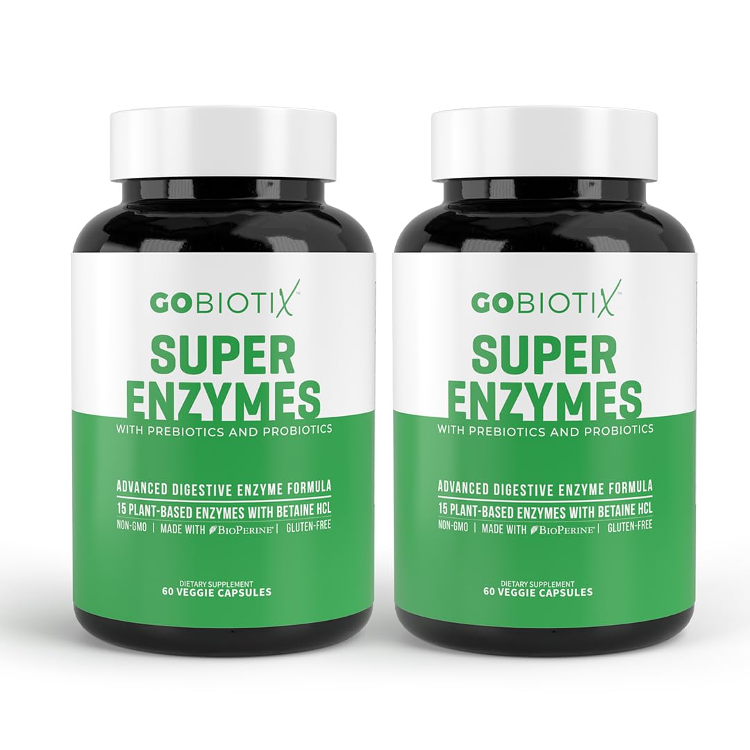 GOBIOTIX Digestive Enzymes Supplement with Prebiotics and Probiotics for Women and Men - Gut Health, Gluten Digestion, Lactose Absorption - PrimeBioHealth - canada supplements