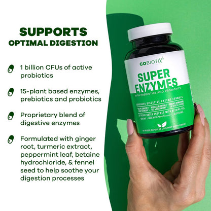 GOBIOTIX Digestive Enzymes Supplement with Prebiotics and Probiotics for Women and Men - Gut Health, Gluten Digestion, Lactose Absorption - PrimeBioHealth - canada supplements