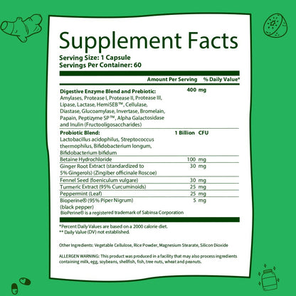 GOBIOTIX Digestive Enzymes Supplement with Prebiotics and Probiotics for Women and Men - Gut Health, Gluten Digestion, Lactose Absorption - PrimeBioHealth - canada supplements