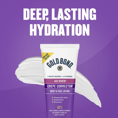 Gold Bond Age Renew Day & Night Duo Lotion Set for Body & Face, Crepe Corrector & Retinol Overnight Lotion - PrimeBioHealth - canada supplements