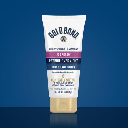 Gold Bond Age Renew Day & Night Duo Lotion Set for Body & Face, Crepe Corrector & Retinol Overnight Lotion - PrimeBioHealth - canada supplements