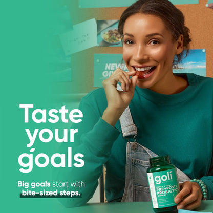 Goli Pre Pro Postbiotic Gummies - Worlds First 3-in-1 Formula with DE111 Probiotics, XOS Prebiotics, MCC1849 Postbiotics - Vegan, Non-GMO, - PrimeBioHealth - canada supplements