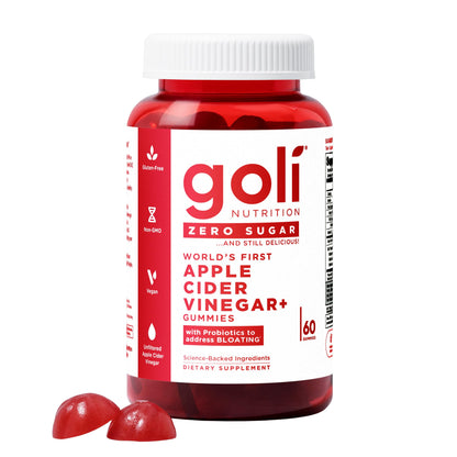 Goli Zero Sugar Apple Cider Vinegar Gummies - ACV with Vitamin B12 and Probiotics - No Sugar Alcohols - Vegan, Keto-Friendly, Gluten-Free - PrimeBioHealth - canada supplements
