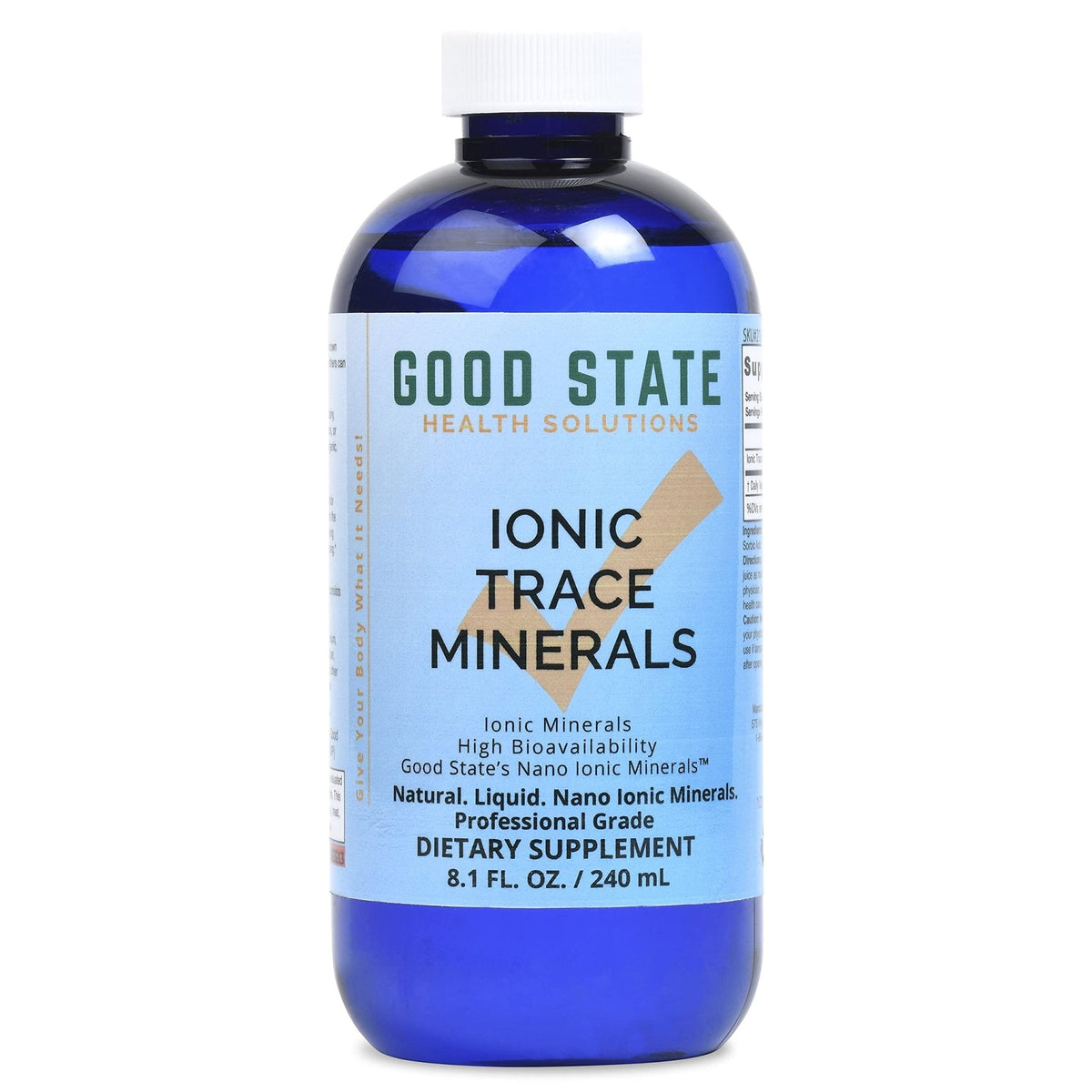 Good State Liquid Ionic Trace Minerals (96 servings at 125 mg - 8 fl oz) - PrimeBioHealth - canada supplements