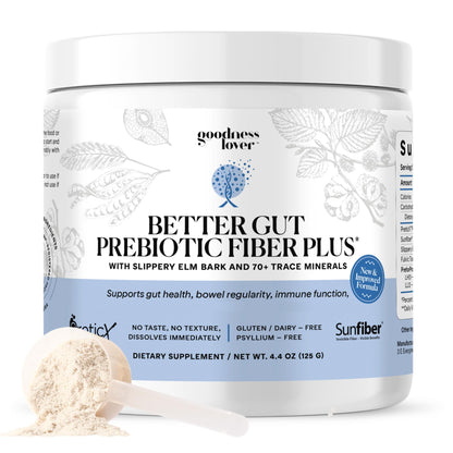 Goodness Lover Better Gut Prebiotic Fiber Plus, Digestive Health Supplement for Gut Health Support, Bloat Relief & Regularity Support, 30 Servings - PrimeBioHealth - canada supplements