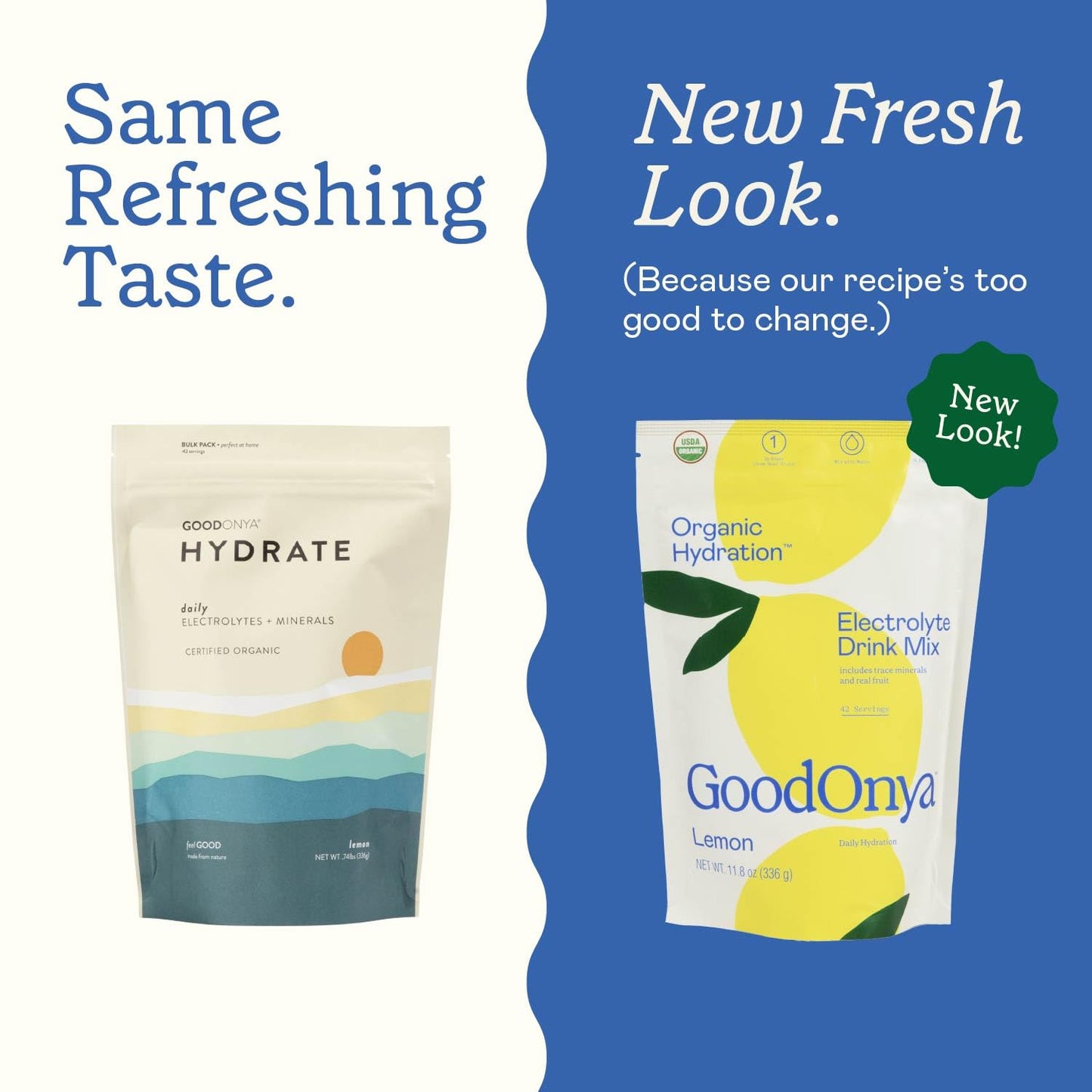 GOODONYA Organic Hydration Electrolyte Drink Mix, Certified Organic Hydration Powder, Non-GMO, Biochecked Glyphosate Free, Low Sugar, Lemonade Flavor, - PrimeBioHealth - canada supplements