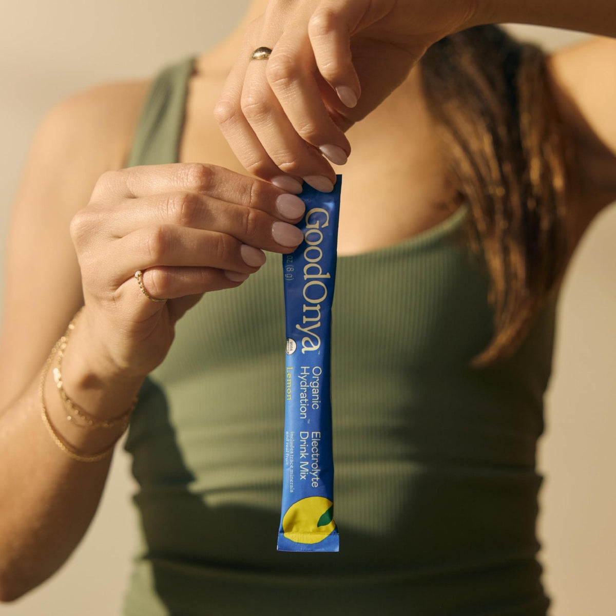 GOODONYA Organic Hydration Electrolyte Drink Mix, Certified Organic Hydration Powder, Non-GMO, Biochecked Glyphosate Free, Low Sugar, Lemonade Flavor, No Artificial Flavors,12 Stick Packs - PrimeBioHealth - canada supplements