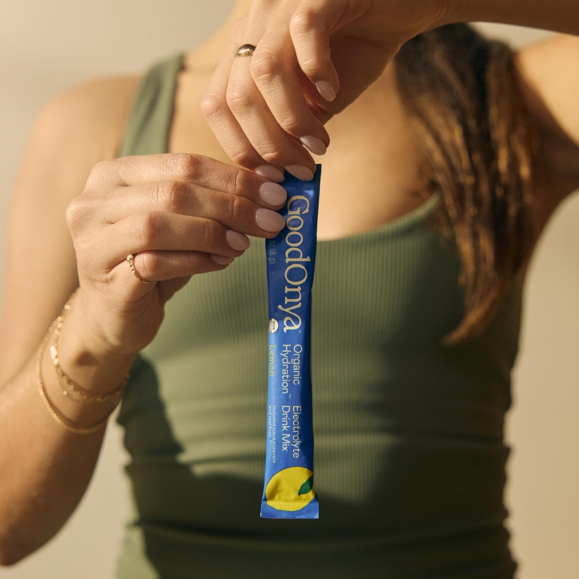 GOODONYA Organic Hydration Electrolyte Drink Mix, Certified Organic Hydration Powder, Non-GMO, Biochecked Glyphosate Free, Low Sugar, Lemonade Flavor, No Artificial Flavors,12 Stick Packs - PrimeBioHealth - canada supplements