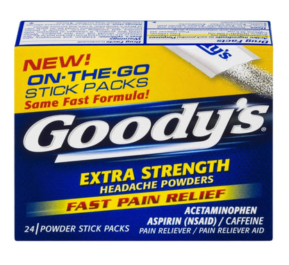 Goody's Extra Strength Powders | Fast Pain Relief | Aspirin & Caffeine | 24 Count - PrimeBioHealth - canada supplements