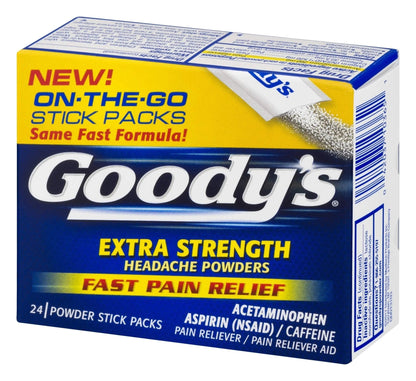 Goody's Extra Strength Powders | Fast Pain Relief | Aspirin & Caffeine | 24 Count - PrimeBioHealth - canada supplements
