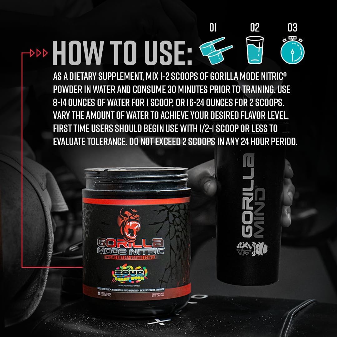 Gorilla Mode Nitric Upgraded Stimulant Free Pre-Workout – Best Tasting and Most Effective Stimulant Free Pre-Workout/Massive Pumps · Vasodilation · Power / 768 Grams (Rocket Frost) - PrimeBioHealth - canada supplements