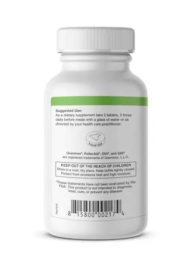 Graminex PollenAid Prostate Supplement: All Natural Prostate Support for Bladder Control & Urinary Tract Health, Rye Pollen Extract Made in USA, 200 Tablets - PrimeBioHealth - canada supplements
