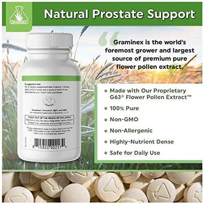 Graminex PollenAid Prostate Supplement: All Natural Prostate Support for Bladder Control & Urinary Tract Health, Rye Pollen Extract Made in USA, 200 Tablets - PrimeBioHealth - canada supplements