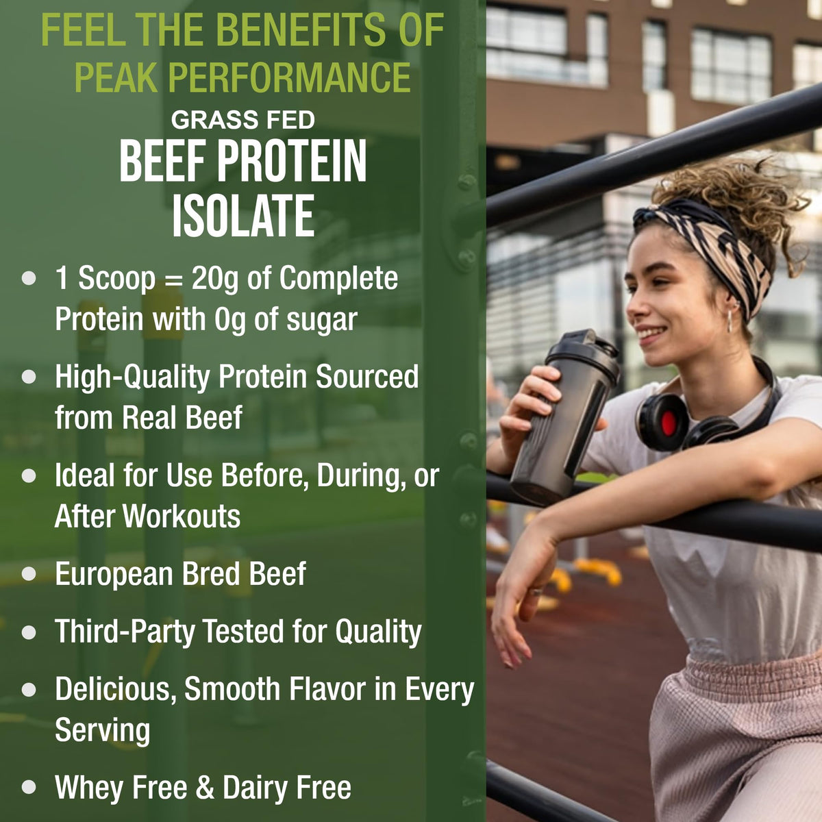 Grass Fed Beef Protein Powder - Lactose Free Great Tasting Beef Protein Isolate. Complete Animal Based Non Dairy Paleo Carnivore Supplement for Prime Muscle Building. No Whey. Unflavored - PrimeBioHealth - canada supplements