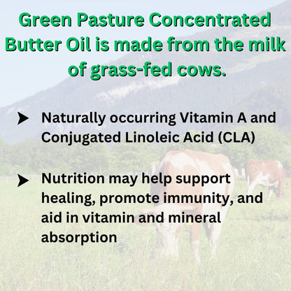 Green Pasture Fermented Cod Liver Oil & Butter Oil Blend - Wild Alaska Cod, Vitamins A & D, Omega-3-6-9, MSC Certified, 120 Capsules - PrimeBioHealth - canada supplements