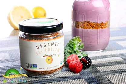 Greenbow Organic Bee Pollen - 100% USDA Certified Organic, Non-GMO, Halal, Kosher Certified, Pure & Natural Bee Pollen - Superfood Packed with Proteins - PrimeBioHealth - canada supplements