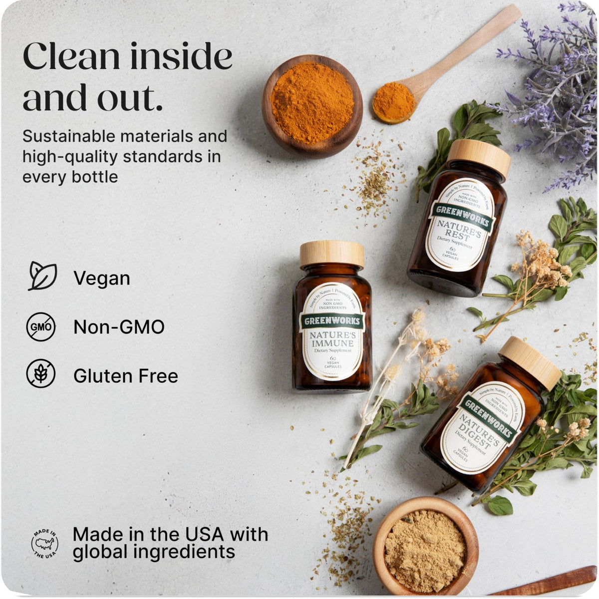 Greenworks Nature's Digest 10 Billion CFU Probiotic for Adults | Daily Gut Health Supplement with Saccharomyces Boulardii, Psyllium Husk, Bromelain, - PrimeBioHealth - canada supplements