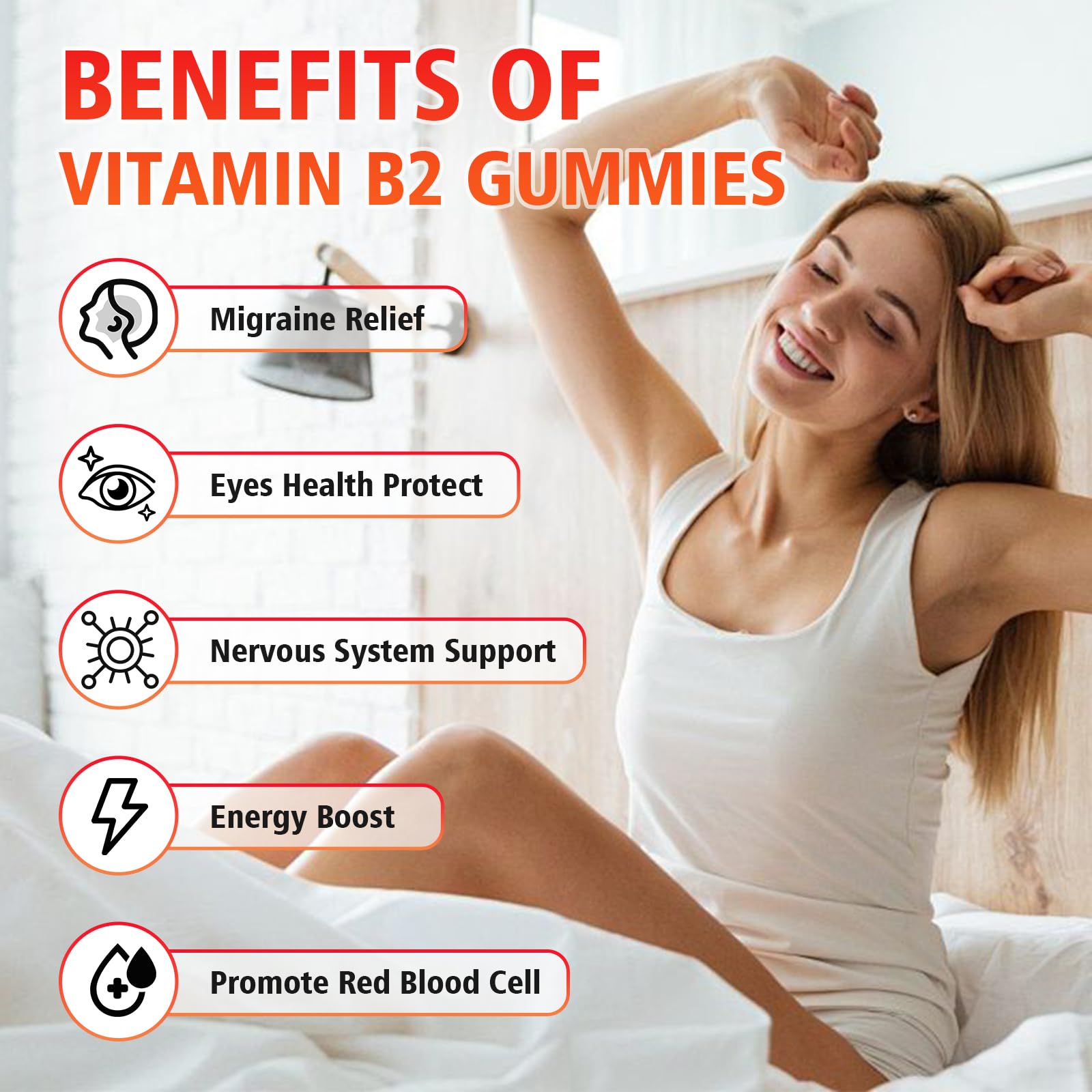 GrnLife 2 Pack Vitamin B2 Gummies, Riboflavin 400mg with Magnesium for Kids & Adults, Migraine Relief & Energy Support - PrimeBioHealth - canada supplements