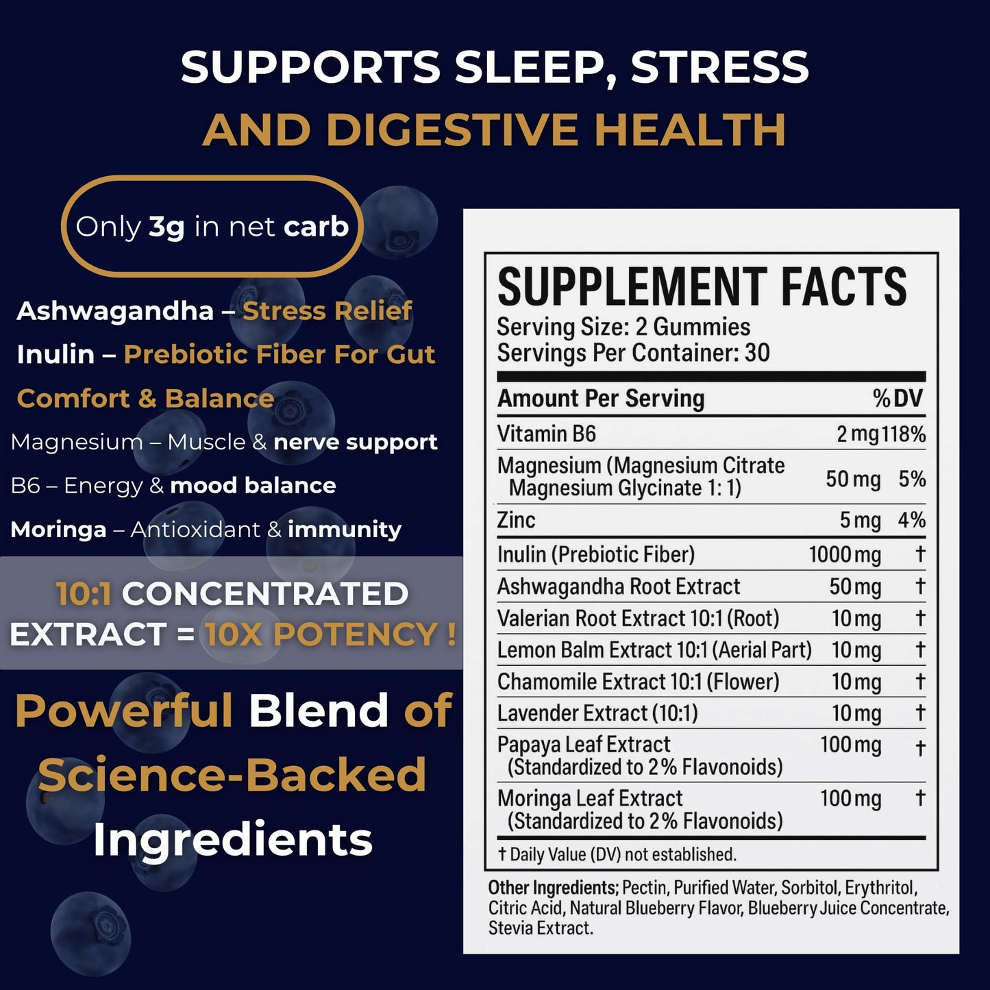 Gut Health & Bloating Relief Gummies – Digestion Support with Prebiotic Fiber, Inulin & Ashwagandha – Stress, Nervous Stomach, Sleep & Calm Support – Gut-Brain Axis Formula - PrimeBioHealth - canada supplements
