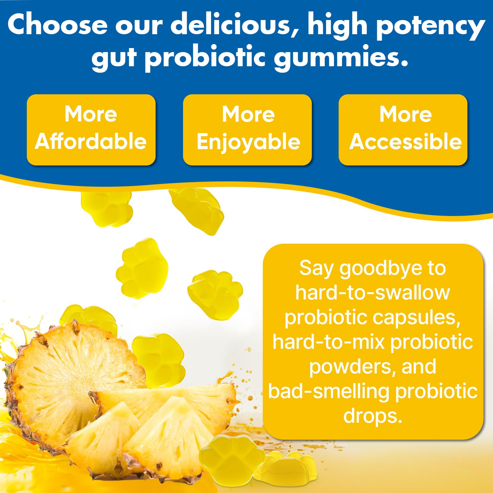 Gut Health & Probiotic Gummies, 112.5 Billion CFU, Sugar Free - 8 Strains + Prebiotics + Herbs - for Digestive, Immune, Diarrhea & Bloating - Gut Health for Women & Men - PrimeBioHealth - canada supplements