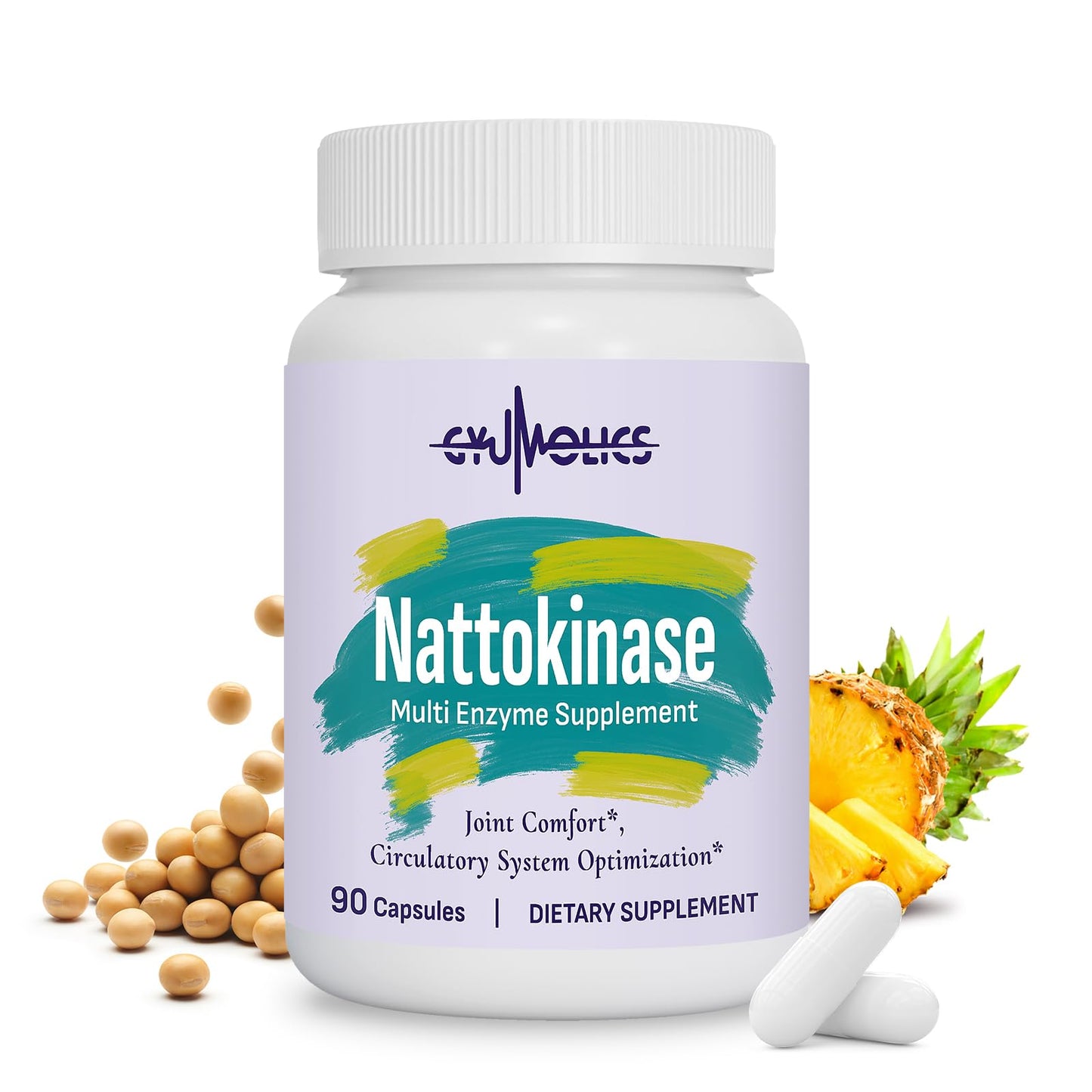 Gyumolics Nattokinase Supplement 10000FU with Organic Nattokinase, Serrapeptase, Bromelain, Curcumin, Vitamin E & Ginseng, - PrimeBioHealth - canada supplements